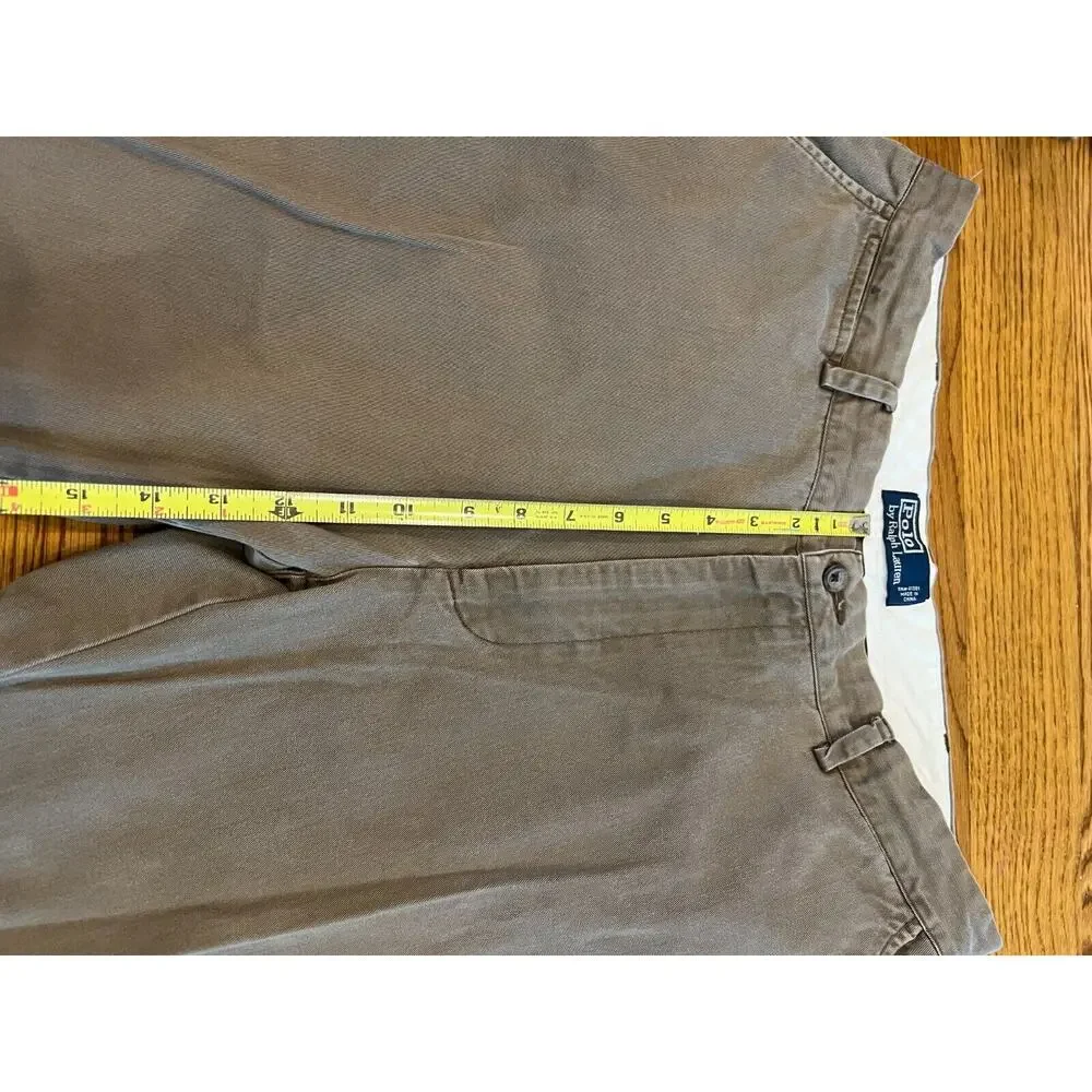 Polo Ralph Lauren Pants Mens‎ 36x34 (*Measured 36x32) Chino Brown Classic